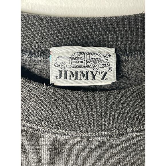 Vintage 90s JIMMY'Z Black Crewneck Mens Size Medium - Picture 2 of 10